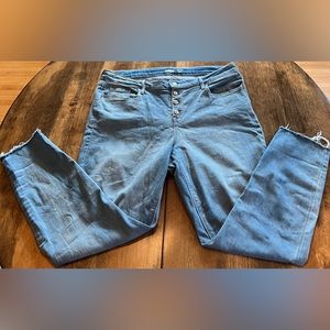 Mis-Rise Rockstar Super Skinny Cut-Off Ankle Jeans for Women | Old Navy